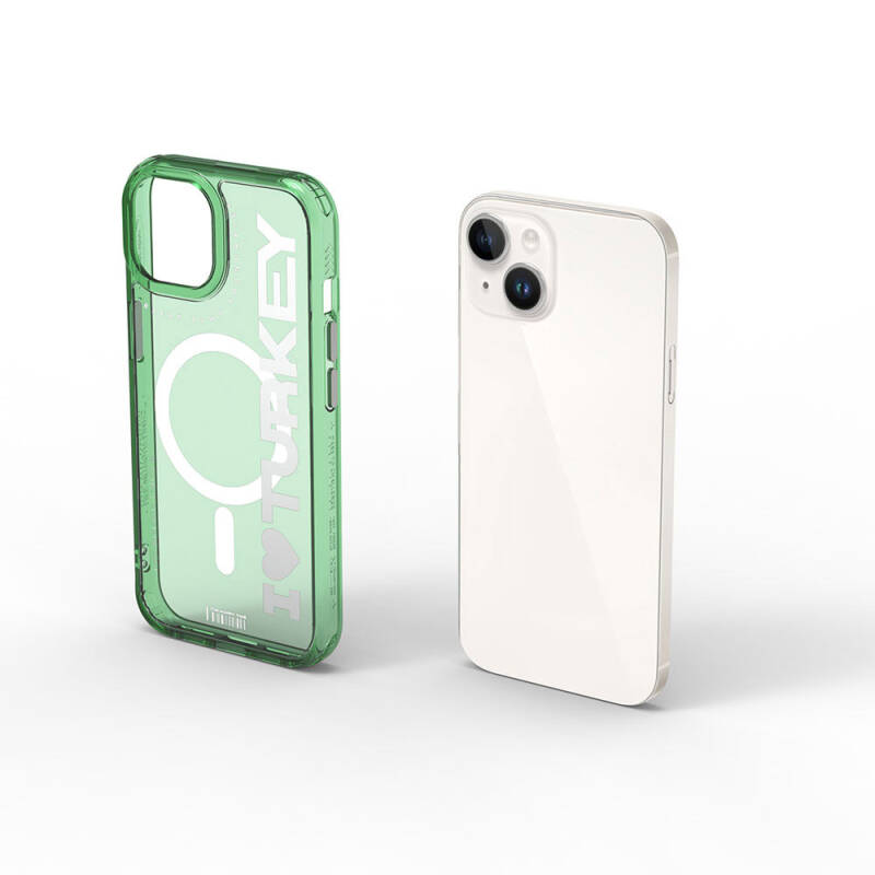 Apple iPhone 15 Kılıf Magsafe Şarj Özellikli Transparan Renk Geçişli Wiwu Turkey C Serisi Kapak - 3
