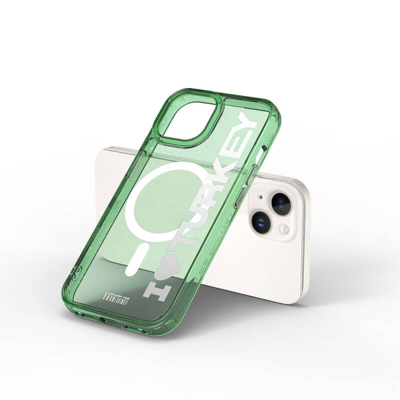 Apple iPhone 15 Kılıf Magsafe Şarj Özellikli Transparan Renk Geçişli Wiwu Turkey C Serisi Kapak - 4
