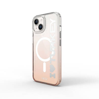 Apple iPhone 15 Kılıf Magsafe Şarj Özellikli Transparan Renk Geçişli Wiwu Turkey C Serisi Kapak - 6