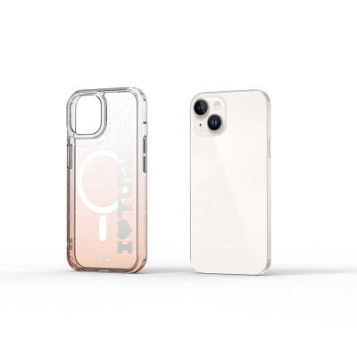 Apple iPhone 15 Kılıf Magsafe Şarj Özellikli Transparan Renk Geçişli Wiwu Turkey C Serisi Kapak - 7