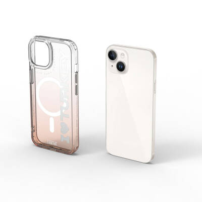 Apple iPhone 15 Kılıf Magsafe Şarj Özellikli Transparan Renk Geçişli Wiwu Turkey C Serisi Kapak - 8