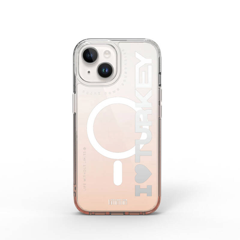 Apple iPhone 15 Kılıf Magsafe Şarj Özellikli Transparan Renk Geçişli Wiwu Turkey C Serisi Kapak - 16