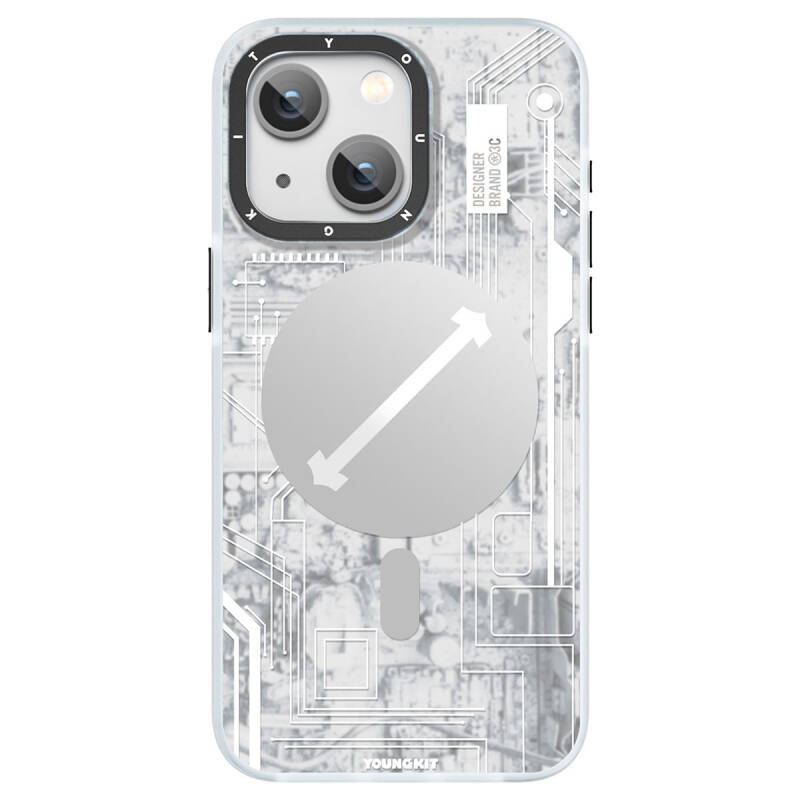 Apple iPhone 15 Kılıf Magsafe Şarj Özellikli YoungKit Technology Serisi Kapak - 8