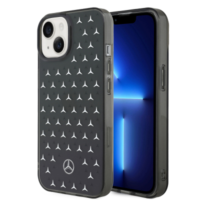 Apple iPhone 15 Kılıf Mercedes Benz Çift Katmanlı Yıldız Desenli Dizayn Kapak - 2