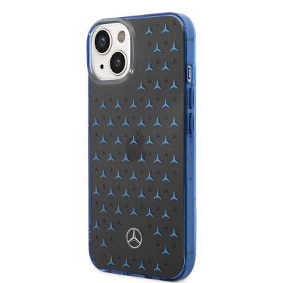 Apple iPhone 15 Kılıf Mercedes Benz Çift Katmanlı Yıldız Desenli Dizayn Kapak - 10