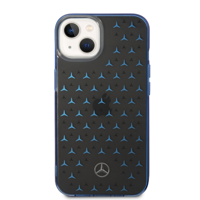 Apple iPhone 15 Kılıf Mercedes Benz Çift Katmanlı Yıldız Desenli Dizayn Kapak - 11