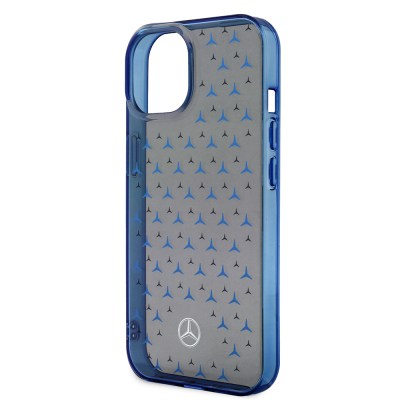 Apple iPhone 15 Kılıf Mercedes Benz Çift Katmanlı Yıldız Desenli Dizayn Kapak - 14