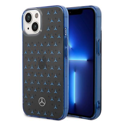 Apple iPhone 15 Kılıf Mercedes Benz Çift Katmanlı Yıldız Desenli Dizayn Kapak - 3