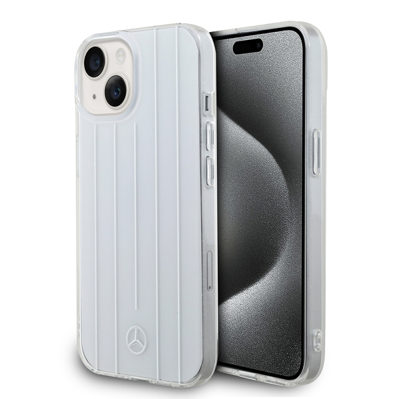 Apple iPhone 15 Kılıf Mercedes Benz Orjinal Lisanslı New Urban 3 IML Baskılı Paralel Çizgi Desenli Kapak - 1