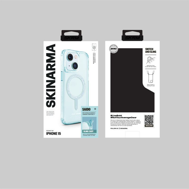 Apple iPhone 15 Kılıf SkinArma Şeffaf Airbag Tasarımlı Magsafe Şarj Özellikli Saido Kapak - 16