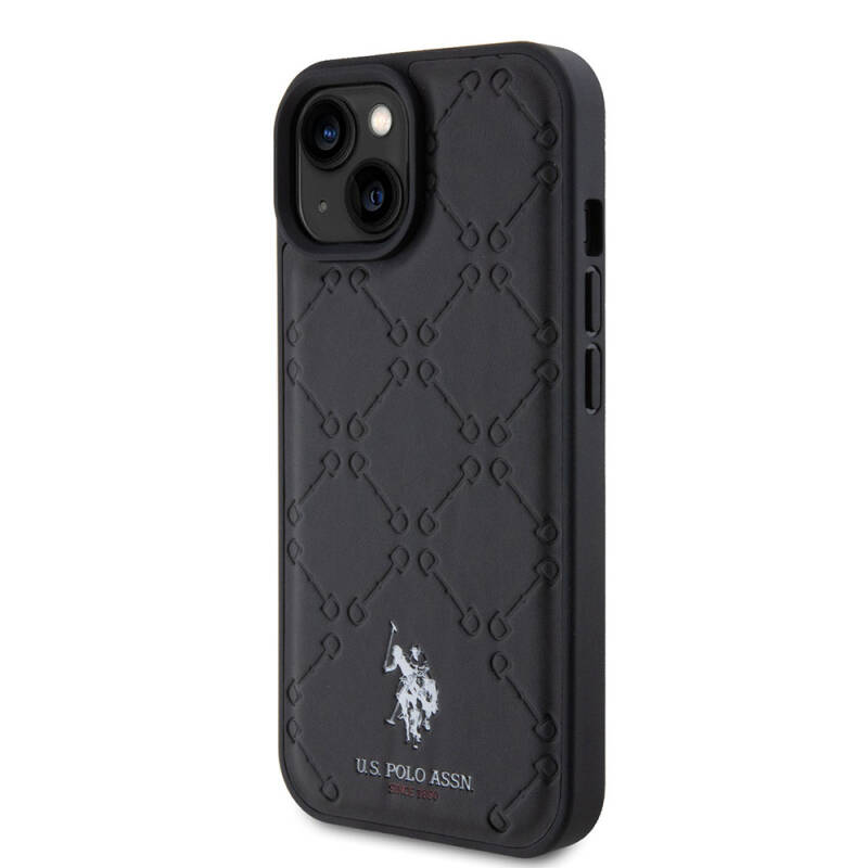 Apple iPhone 15 Kılıf U.S. Polo Assn. Orjinal Lisanslı HS Desenli Baskı Logolu Suni Deri Kapak - 2