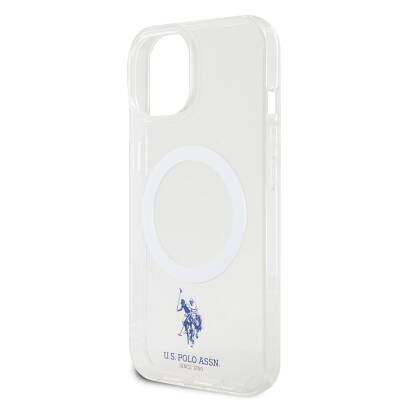 Apple iPhone 15 Kılıf U.S. Polo Assn. Orjinal Lisanslı Magsafe Şarj Özellikli Transparan Tasarım Kapak - 6