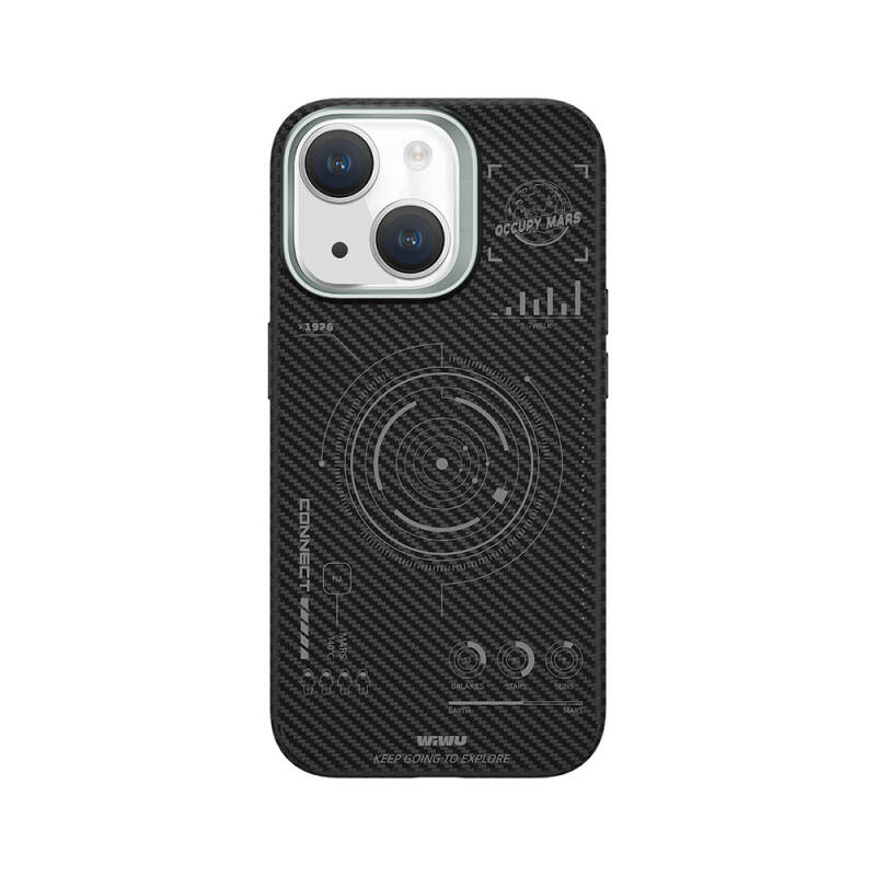 Apple iPhone 15 Kılıf Wiwu HHX-016 Karbon Fiber 600D Mars Kevlar Kapak - 2