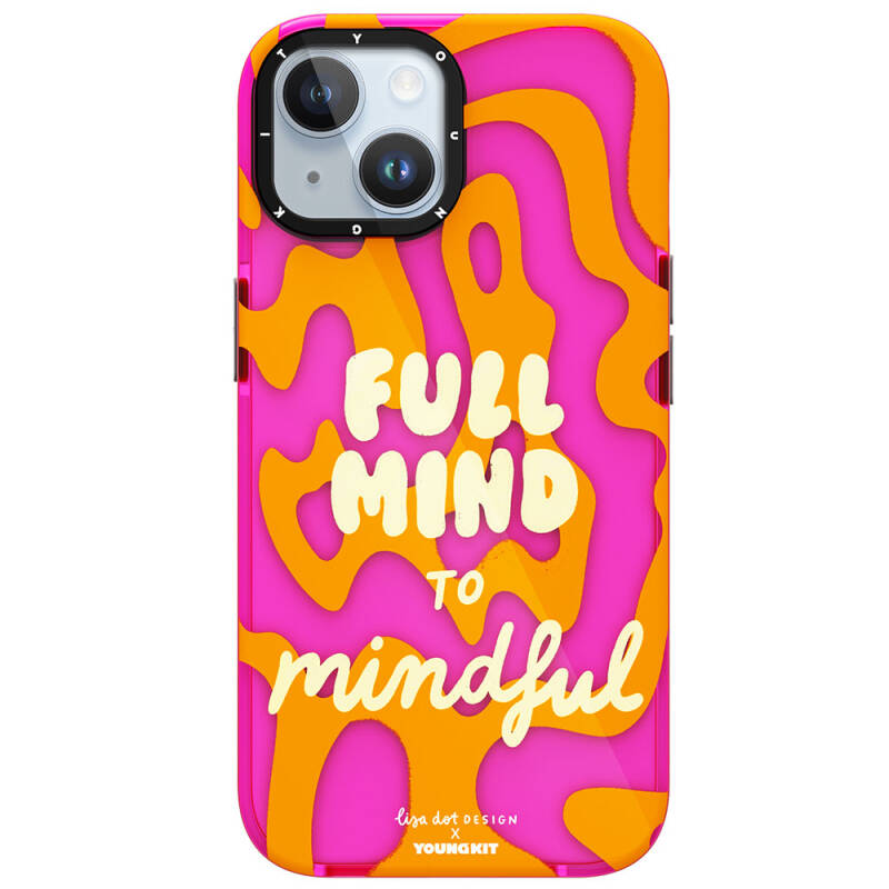 Apple iPhone 15 Kılıf Yazı Desenli Youngkit Mindfulness Serisi Kapak - 3