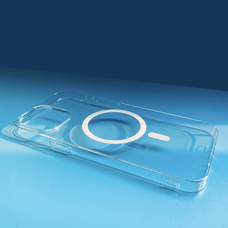 Apple iPhone 15 Plus Camera Protected M-Safe Charging Transparent Zore London Hard PC Case - 9