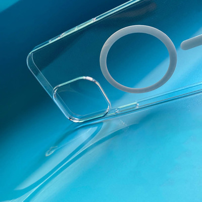 Apple iPhone 15 Plus Camera Protected M-Safe Charging Transparent Zore London Hard PC Case - 10