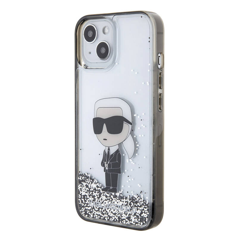 Apple iPhone 15 Plus Case Karl Lagerfeld Iconic Liquid Glitter Original Licensed Cover - 3