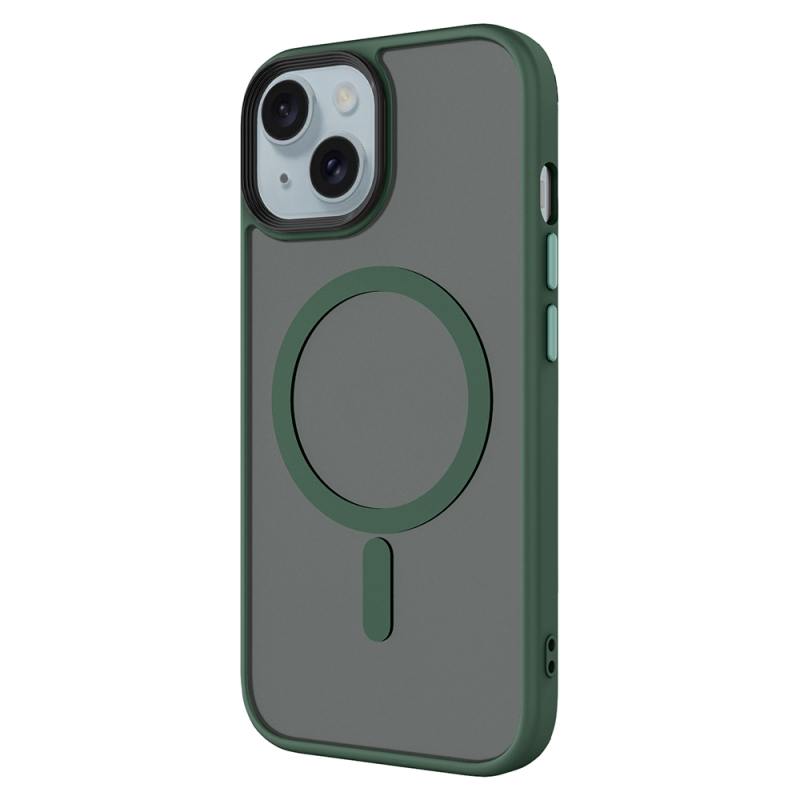 Apple iPhone 15 Plus Case Matte Back Surface Zore Flet Magsafe Cover with Wireless Charging - 12