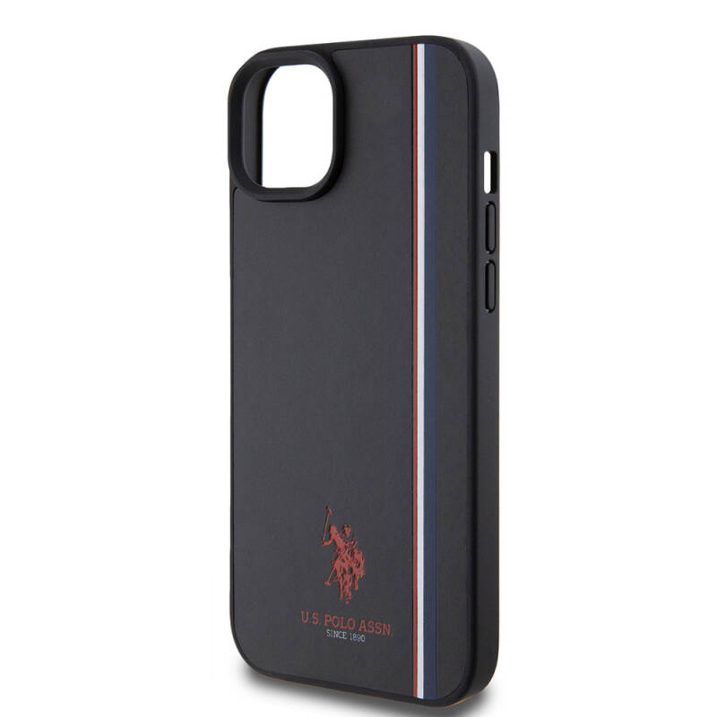 Apple iPhone 15 Plus Case U.S. Polo Assn. Original Licensed Three Color Stripe Design Print Logo Cover - 7