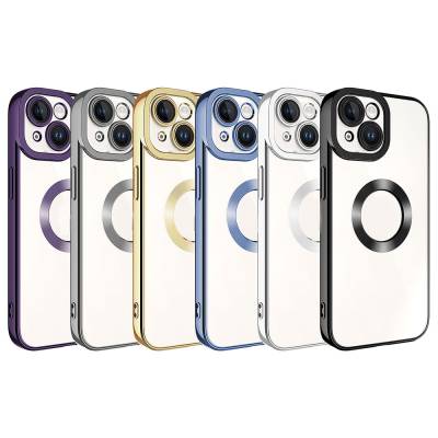 Apple iPhone 15 Plus Case with Camera Protection Zore Omega Cover Showing Logo - 2