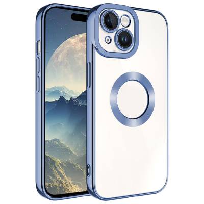 Apple iPhone 15 Plus Case with Camera Protection Zore Omega Cover Showing Logo - 5