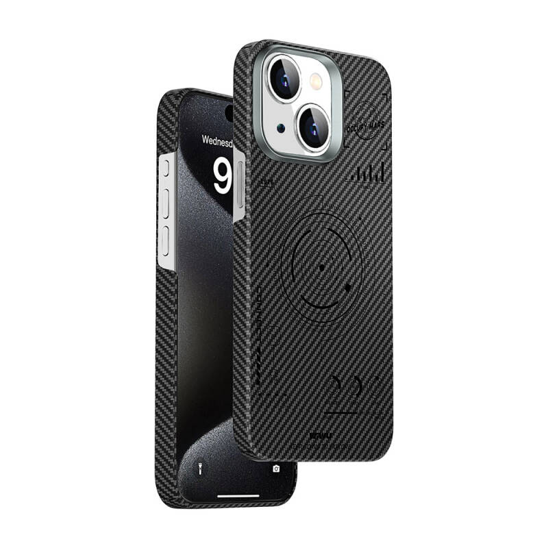 Apple iPhone 15 Plus Case Wiwu HHX-016 Carbon Fiber 600D Mars Cover - 1
