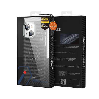Apple iPhone 15 Plus Case Wiwu HHX-016 Carbon Fiber 600D Mars Kevlar Cover - 5