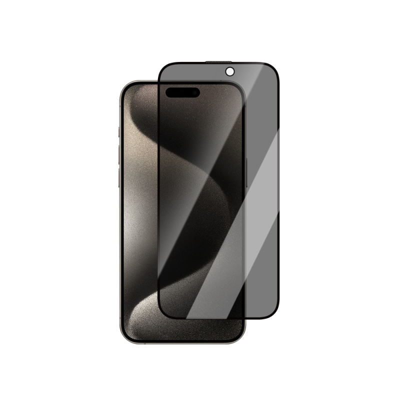 Apple iPhone 15 Plus CaseWorld 0.25mm Privacy 3D Temperli Cam Ekran Koruyucu + Uygulama Aparatlı - 2