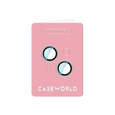 Apple iPhone 15 Plus CaseWorld Alloy Sparkling Diamond Serisi Taşlı Lens Koruyucu - 8