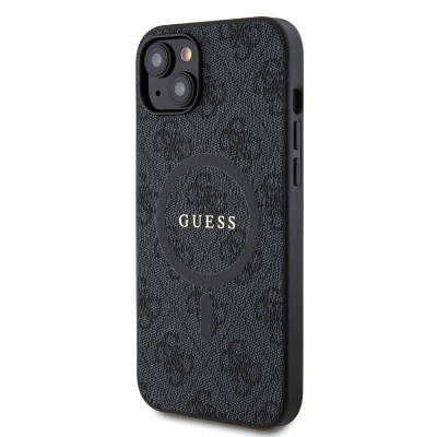 Apple iPhone 15 Plus Guess Original Licensed Magsafe Charging Featured 4G Patterned Text Logo Cover - 3