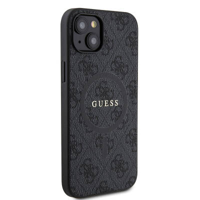 Apple iPhone 15 Plus Guess Original Licensed Magsafe Charging Featured 4G Patterned Text Logo Cover - 5