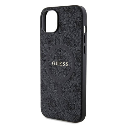 Apple iPhone 15 Plus Guess Original Licensed Magsafe Charging Featured 4G Patterned Text Logo Cover - 7