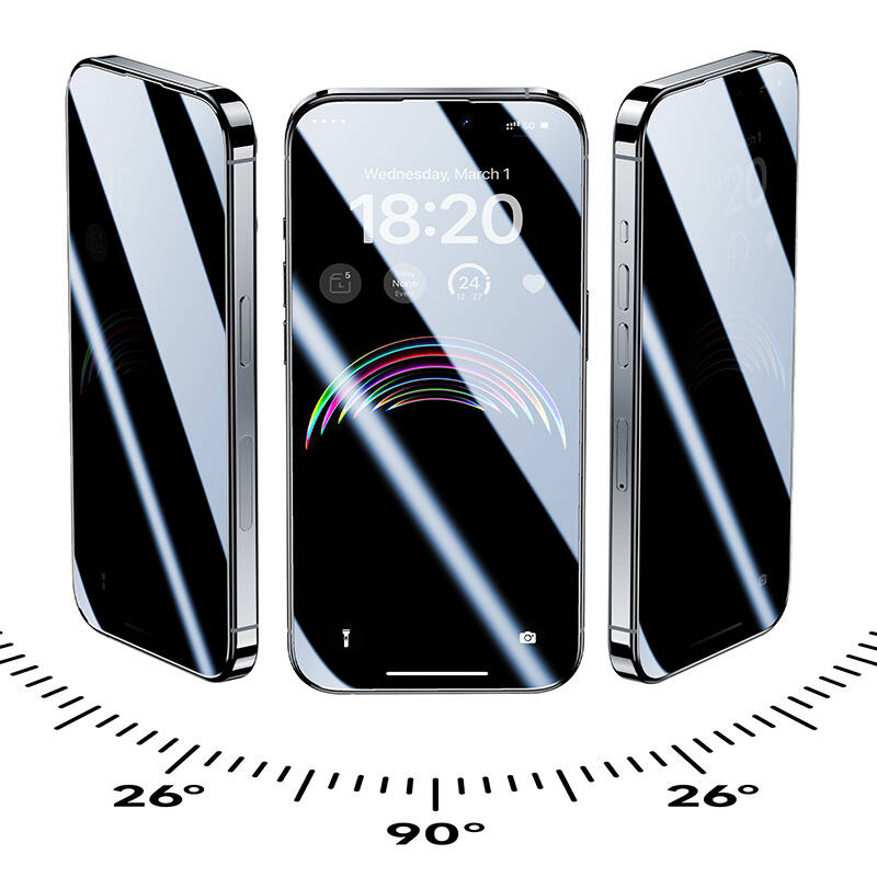 Apple iPhone 15 Plus Hidrofobik Ve Oleofobik Özellikli Benks Privacy Air Shield Ekran Koruyucu 10'lu Paket - 4