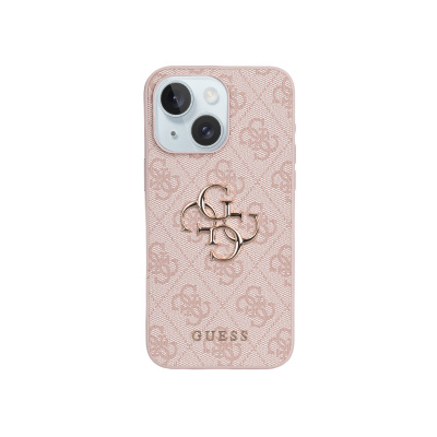 Apple iPhone 15 Plus Kılıf Guess Orjinal Lisanslı PU Deri 4G Büyük Metal Logolu Çapraz Vücut Askılı Kapak - 14