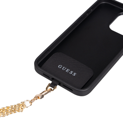 Apple iPhone 15 Plus Kılıf Guess Orjinal Lisanslı PU Deri 4G Büyük Metal Logolu Çapraz Vücut Askılı Kapak - 22