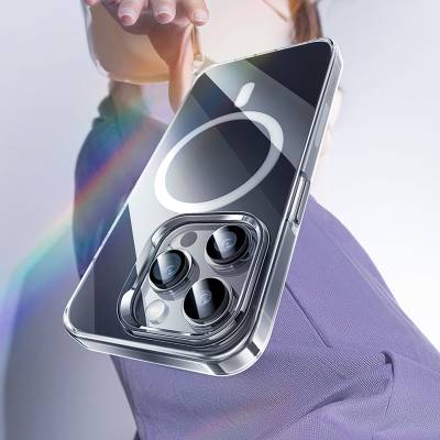 Apple iPhone 15 Plus Kılıf Magsafe Şarj Özellikli Benks ​​​​​​Crystal Serisi Şeffaf Kapak - 10