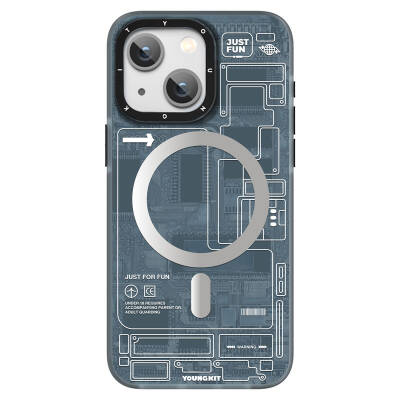 Apple iPhone 15 Plus Kılıf Magsafe Şarj Özellikli YoungKit Technology Serisi Kapak - 1
