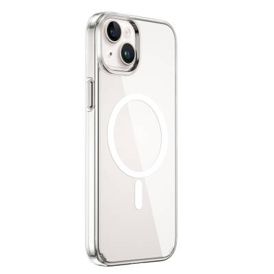Apple iPhone 15 Plus Kılıf Wiwu BC-022 Magsafe Şarj Özellikli Şeffaf Transparan Kapak - 3