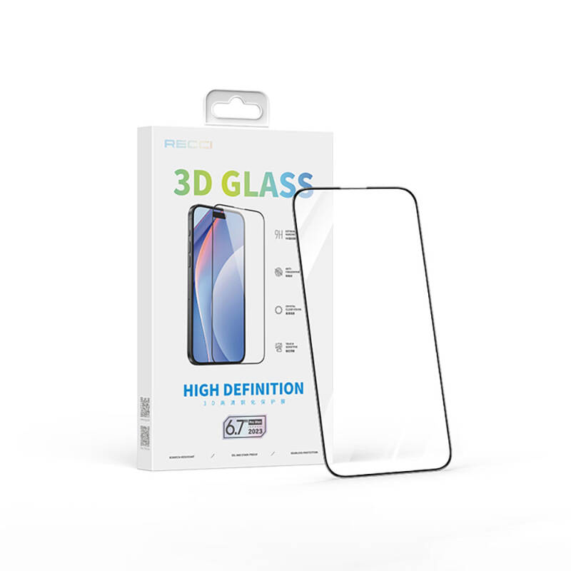 Apple iPhone 15 Plus Recci RSP-A03SD 3D HD Full Transparan Temperli Cam Ekran Koruyucu - 6