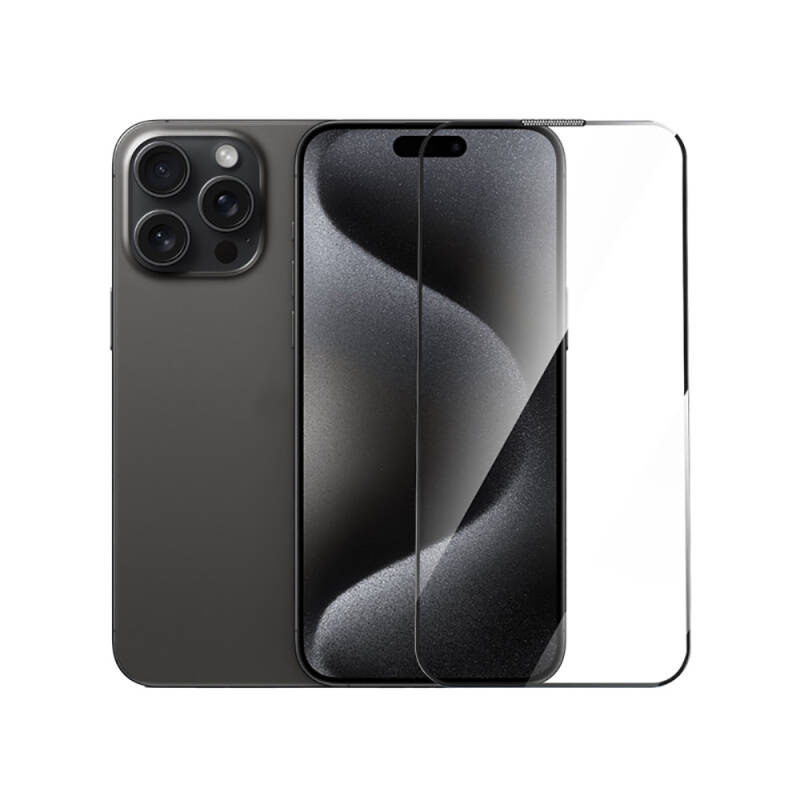 Apple iPhone 15 Plus Wiwu GT-014 Polimer Oleofobik Kaplama Şeffaf Pürüzsüz Temperli Cam Ekran Koruyucu 25'li Paket - 4