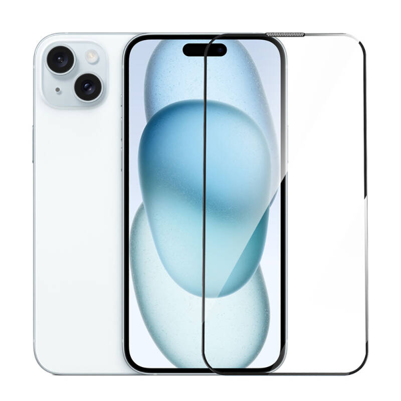 Apple iPhone 15 Plus Wiwu GT-014 Polymer Oleophobic Coating Transparent Smooth Tempered Glass Screen Protector 25-Pack - 7