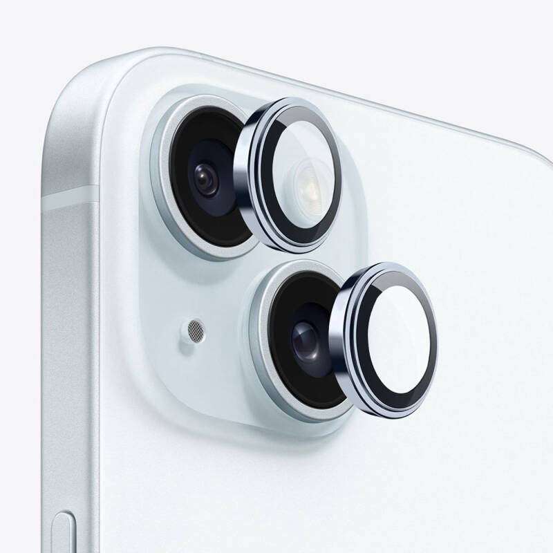 Apple iPhone 15 ​​​Plus Wiwu Lens Guard Metal Kamera Lens Koruyucu - 5