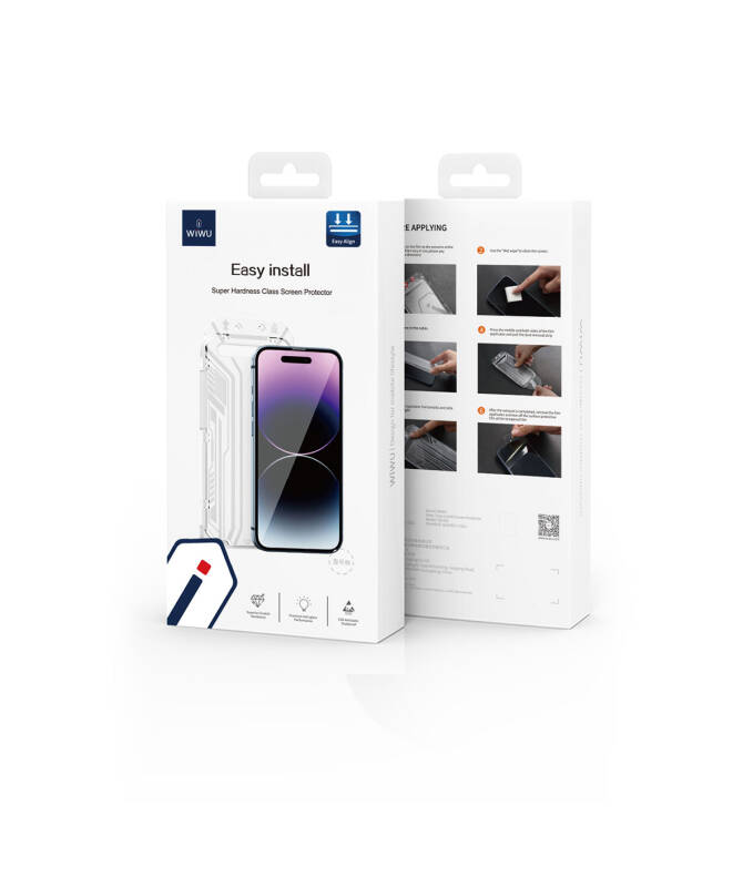 Apple iPhone 15 Plus Wiwu SQ-005 Easy Install iVista Super Hardness Screen Protector - 2