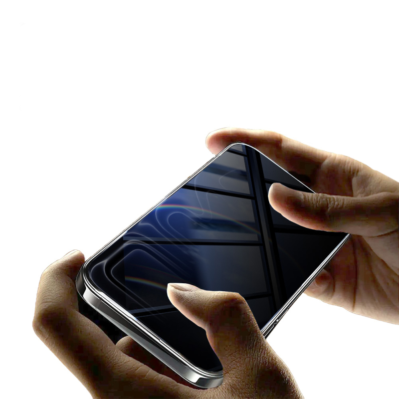 Apple iPhone 15 Plus Zore 2.5D Oliv Privacy Temperli Cam Ekran Koruyucu + Kolay Uygulama Aparatı - 4