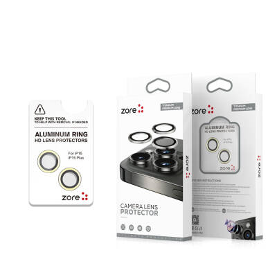 Apple iPhone 15 Plus Zore Safir CL-15 Anti-Fingerprint and Anti-Reflective Camera Lens Protector - 1