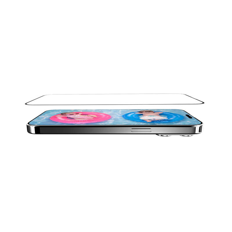 Apple iPhone 15 Premium Temperli Ultra HD Lisanslı Switcheasy Glass 9H Cam Ekran Koruyucu - 5