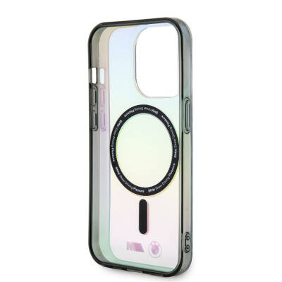 Apple iPhone 15 Pro Case BMW Magsafe Transparent Color Transition Iridescent Original Licensed Cover with Charging Feature - 6