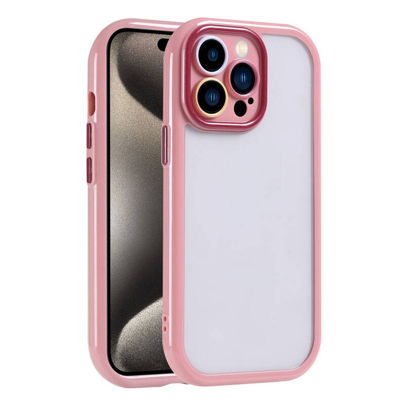 Apple iPhone 15 Pro Case Camera Protected Colorful Edge Frame Design Zore Vitamin Cover - 4