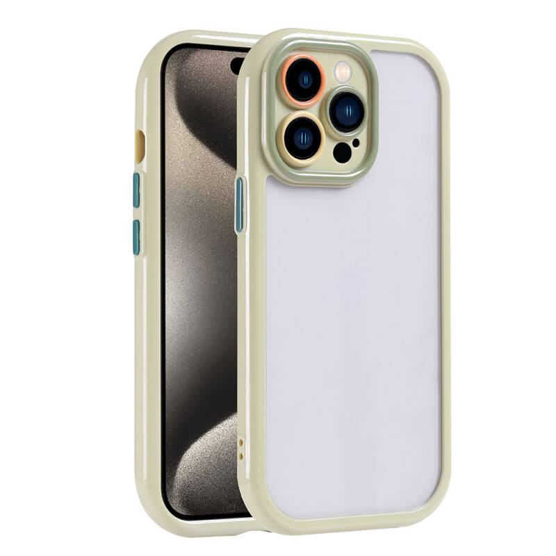 Apple iPhone 15 Pro Case Camera Protected Colorful Edge Frame Design Zore Vitamin Cover - 7