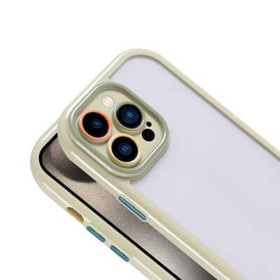 Apple iPhone 15 Pro Case Camera Protected Colorful Edge Frame Design Zore Vitamin Cover - 2